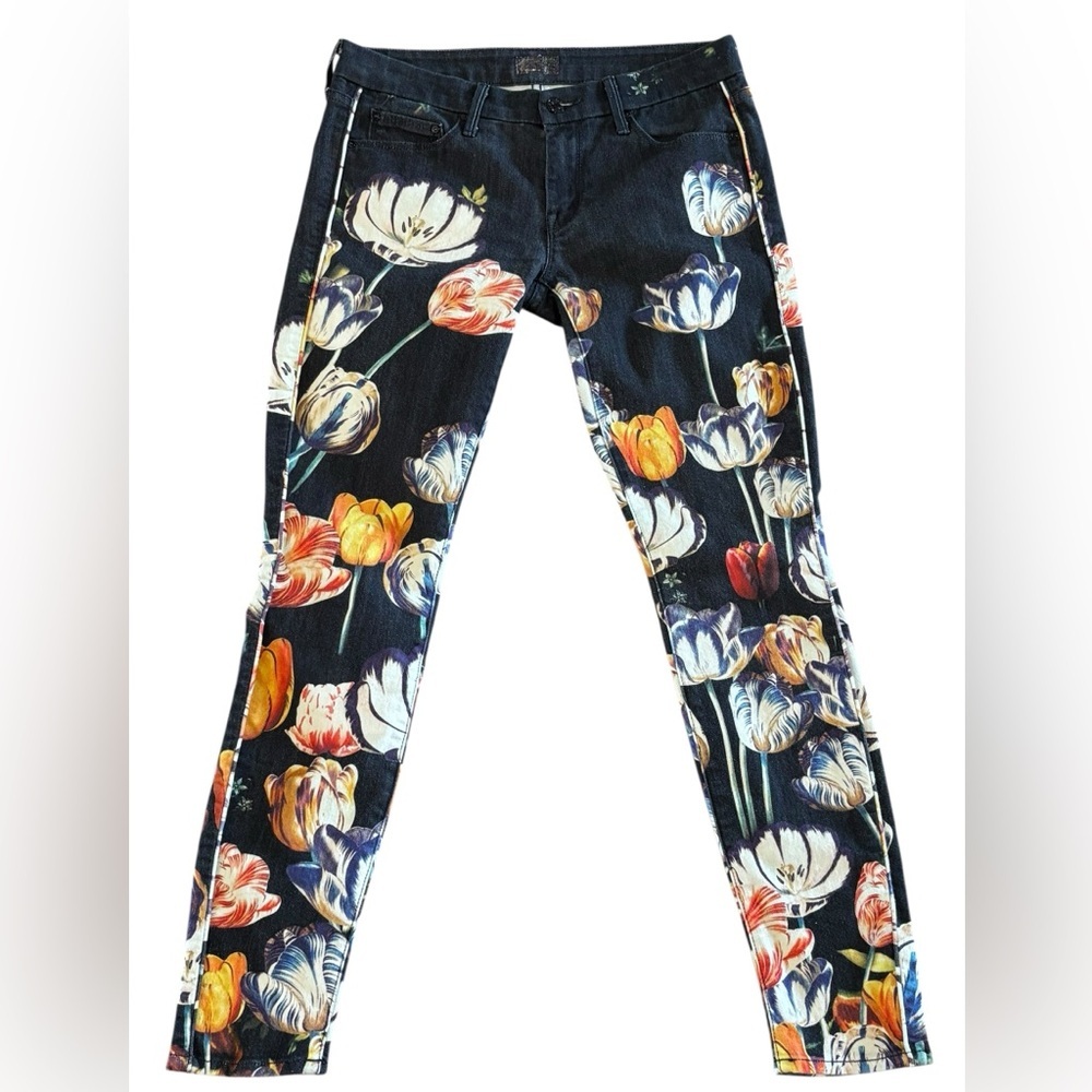 Mother Women's The Looker in He Kissed Me Between the Gardenias & Daisies Sz 27 - Picture 2 of 11